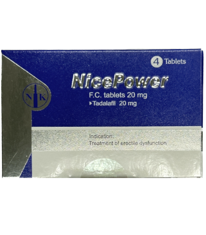 南光健力仕膜衣錠 20mg｜Nice Power｜治療勃起功能障礙（4顆裝）